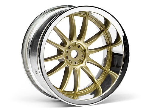 HPI-3299 HPI Work XSA 02C Wheel 26mm Chrome/Gold (9mm Offset) [3299] HPI