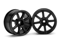 HPI-3306 HPI Work Emotion XC8 Wheel 26mm Black (3mm Offset) [3306] HPI