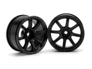 HPI-3307 HPI Work Emotion XC8 Wheel 26mm Black (6mm Offset) [3307] HPI