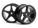 HPI-3696 HPI Super Star Wheels 26mm Black (1mm Offset) [3696] HPI