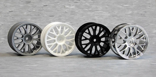 HPI-3712 HPI Mesh Wheel 26mm (Chrome)(1mm Offset) [3712] HPI