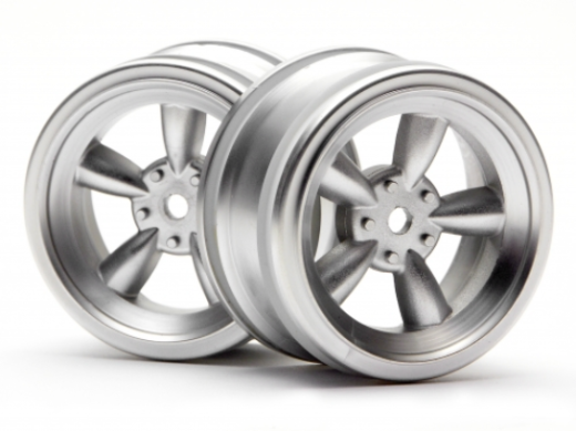 HPI-3815 HPI Vintage 5 Spoke Wheel 26mm Matte Chrome(0mm Offset) [3815]