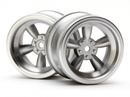 HPI-3820 HPI Vintage 5 Spoke Wheel 31mm (Wide) Matte Chrome (6mm Offset) [3820] HPI