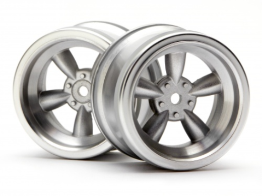 HPI-3820 HPI Vintage 5 Spoke Wheel 31mm (Wide) Matte Chrome (6mm Offset) [3820]
