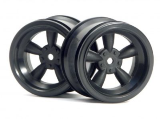 HPI-3821 HPI Vintage 5 Spoke Wheel 31mm (Wide) Black (6mm Offset) [3821] HPI