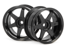 HPI-3846 HPI TE37 Wheel 26mm Black (6mm Offset) [3846] HPI