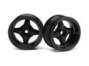HPI-3911 HPI 3911 Mx60 4 Spoke Wheel Black (6mm Offset/2Pcs) HPI