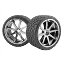 HPI-4729 HPI Mounted Phaltline Tire 140X70mm On Blast Wheel Chrome [4729] HPI