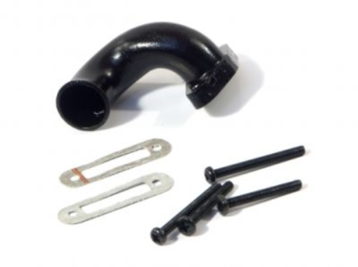 HPI-86037 HPI Aluminium Exhaust Header (12-15 Engine)(Black/Nitro 3) [86037]