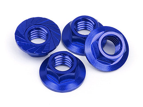 HPI-87270 HPI 87270 SERRATED FLANGE NUT M4 (BLUE/4PC)