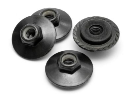 HPI-Z680 HPI Flanged Lock Nut M5X8mm (Black/4Pcs) [Z680]