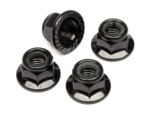 HPI-Z682 HPI Flanged Lock Nut M5 (Black/4Pcs) [Z682]