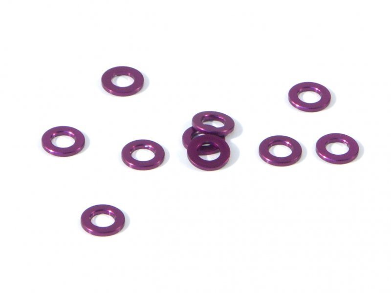 HPI-Z814 HPI Aluminium Washer 3 X 6 X 0.75mm (Purple/10 Pcs) [Z814]