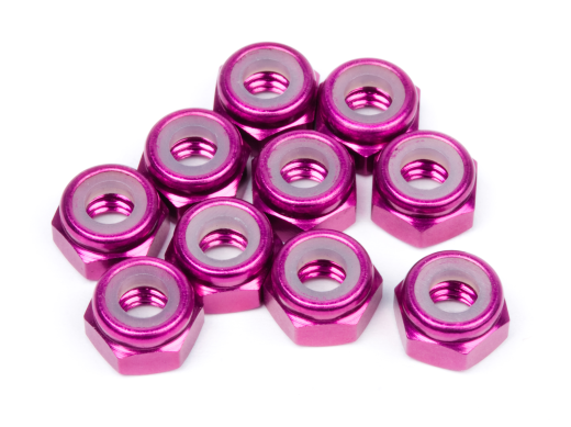 HPI-Z867 HPI Aluminum Lock Nut M4 (Purple/10Pcs) [Z867]