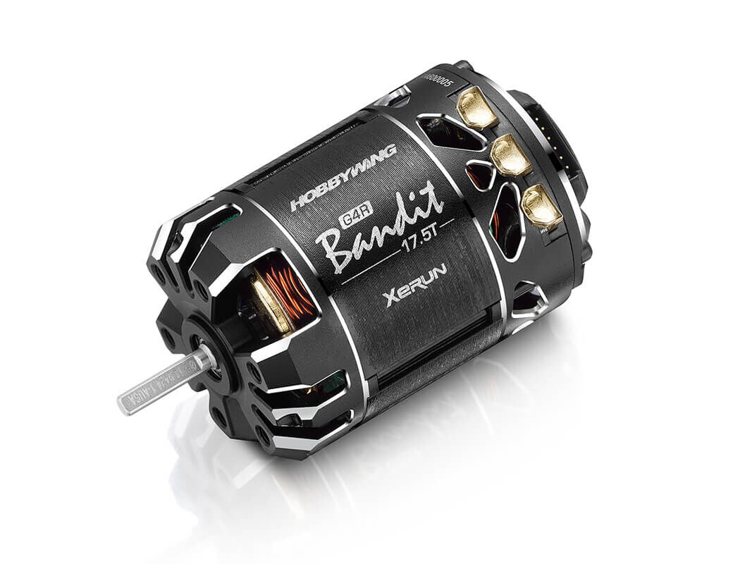 HW30401861 HOBBYWING XERUN BANDIT 13.5T BLACK G4R OBL MOTOR HOBBYWING
