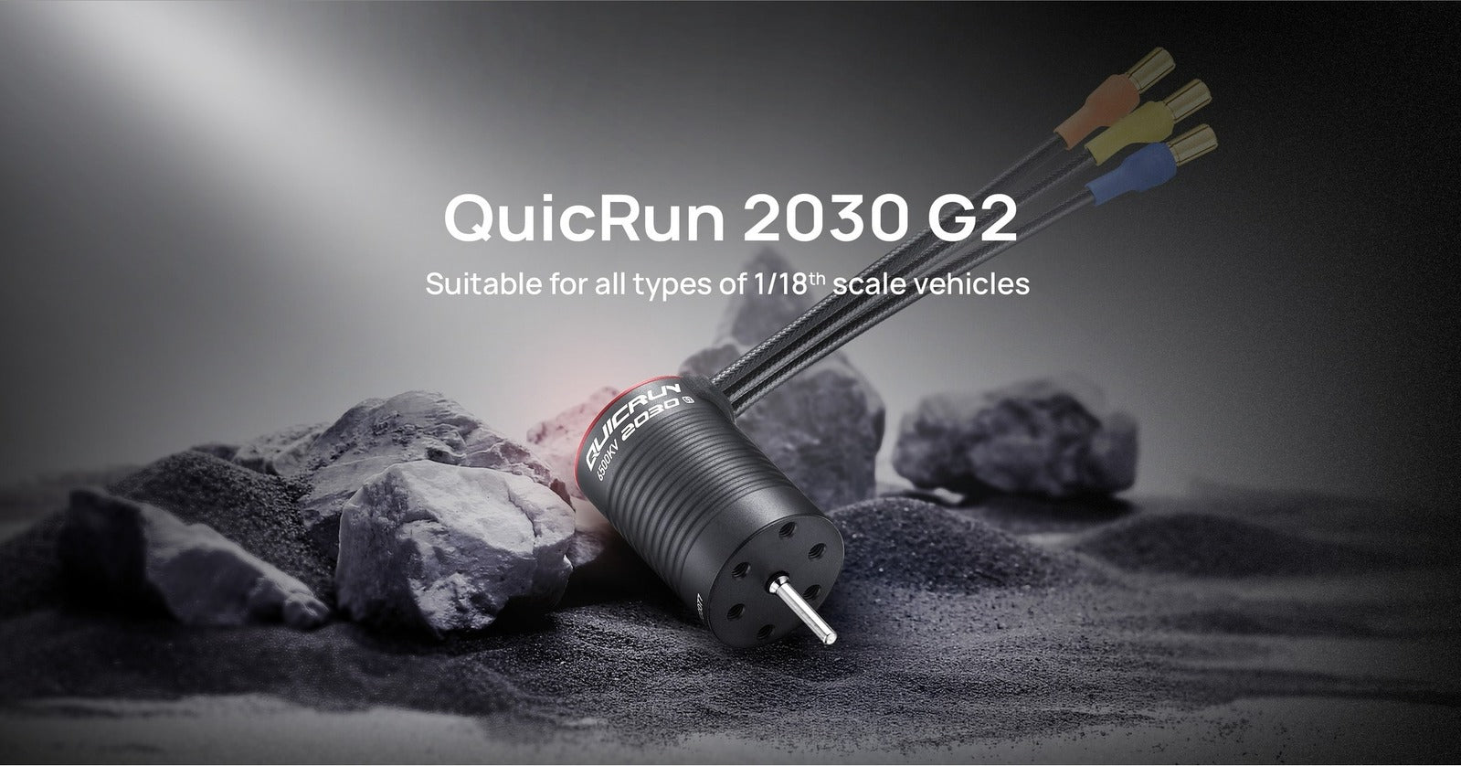 HW30404801  QUICRUN-2030SL-6500KV-BLACK-G2 1/18 BRUSHLESS MOTOR HOBBYWING