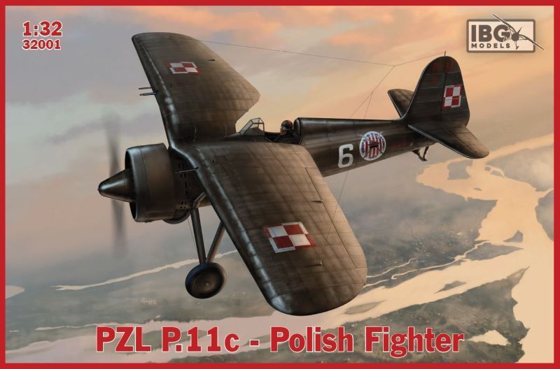 IBG32001 IBG 1/32 PZL P.11c Polish Fighter Plastic Model Kit [32001] IBG Models