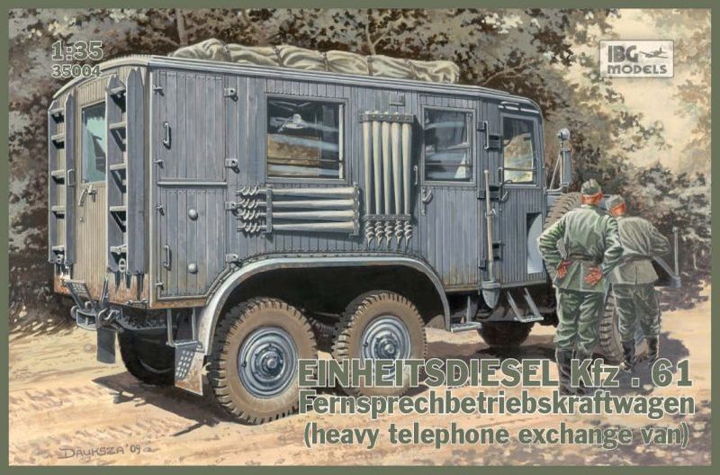 IBG35004 IBG 1/35 EINHEITS DIESEL Kfz.61 Fernsprechbetriebskraftwagen (heavy telephone exchange van) [35004] IBG Models