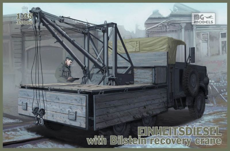 IBG35006 IBG 1/35 EINHEITSDIESEL with Bilstein recovery crane Plastic Model Kit [35006] IBG Models