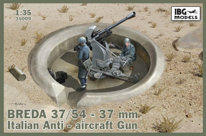 IBG35009 IBG 1/35 BREDA 37/54 37mm Italian Anti-aircraft Gun Plastic Model Kit [35009] IBG Models