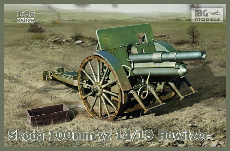 IBG35025 IBG 1/35 Skoda 100mm vz 14/19 Howitzer Plastic Model Kit [35025] IBG Models