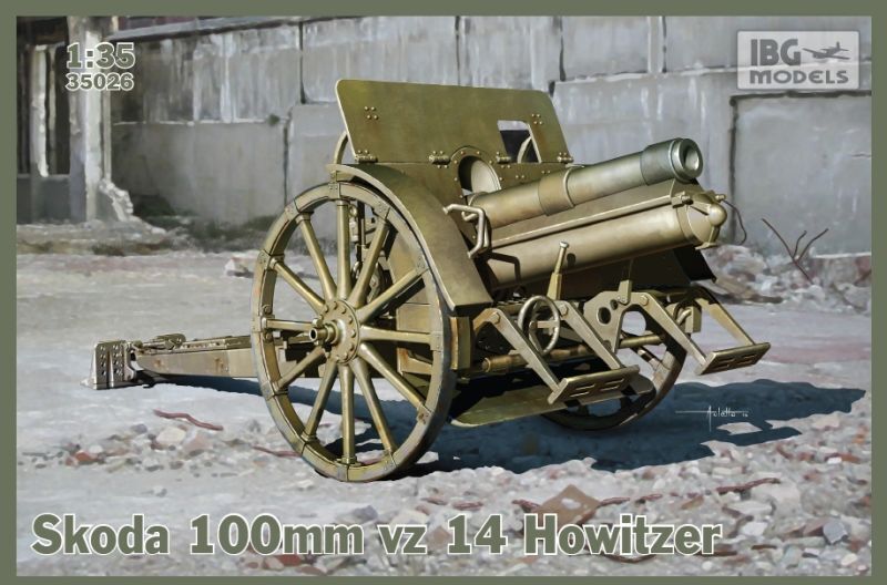 IBG35026 IBG 1/35 Skoda 100mm vz 14 Howitzer Plastic Model Kit [35026] IBG Models