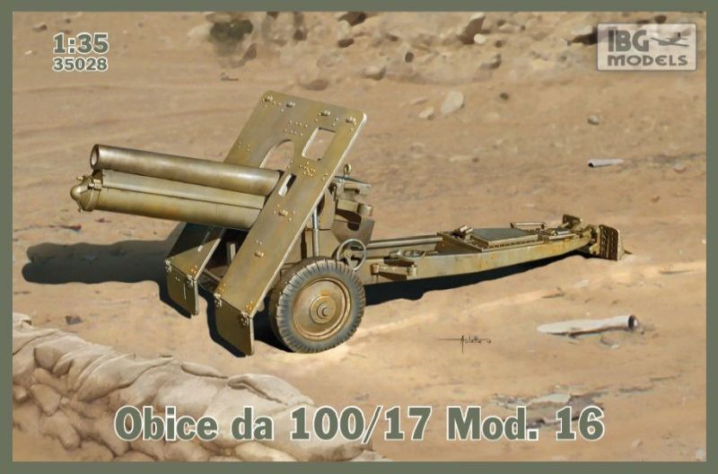 IBG35028 IBG 1/35 Obice da 100/17 Mod. 16 (Italian version of Skoda 100mm Howitzer) Plastic Model Kit [35028] IBG Models