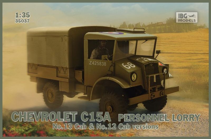 IBG35037 IBG 1/35 Chevrolet C15A No.12/13 Cab Personnel Lorry Plastic Model Kit [35037] IBG Models