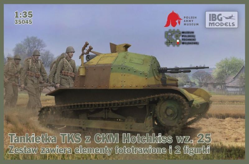 IBG35045 IBG 1/35 TKS Polish Tankette with machine gun (includes 2 figures) Plastic Model Kit [35045] IBG Models