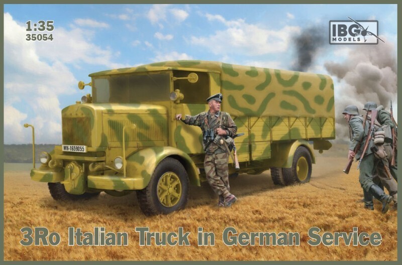 IBG35054 IBG 1/35 3Ro Italian Truck in German Service Plastic Model Kit [35054] IBG Models