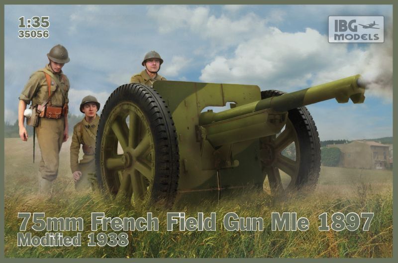 IBG35056 IBG 1/35 75mm French Field Gun Mle 1897 - Modified 1938 Plastic Model Kit [35056] IBG Models