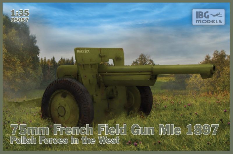 IBG35057 IBG 1/35 75mm French Field Gun Mle 1897 - Polish Forces in the West Plastic Model Kit [35057] IBG Models