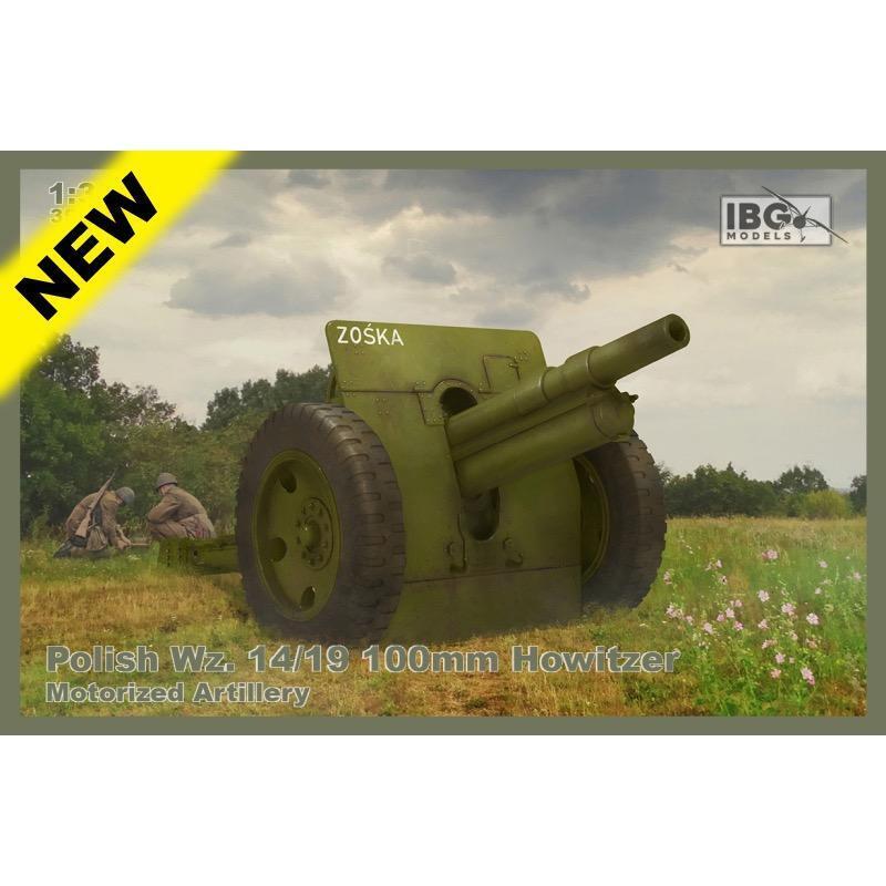 IBG35060 IBG 1/35 Polish Wz. 14/19 100mm Howitzer Motorised Artillery Plastic Model Kit [35060] IBG Models
