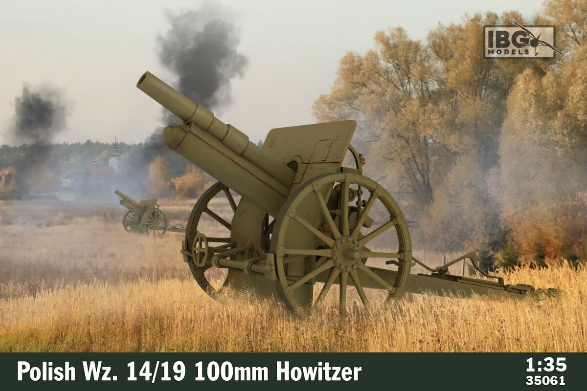 IBG35061 IBG 1/35 Polish 100mm vz 14/19 100mm Howitzer Plastic Model Kit [35061] IBG Models