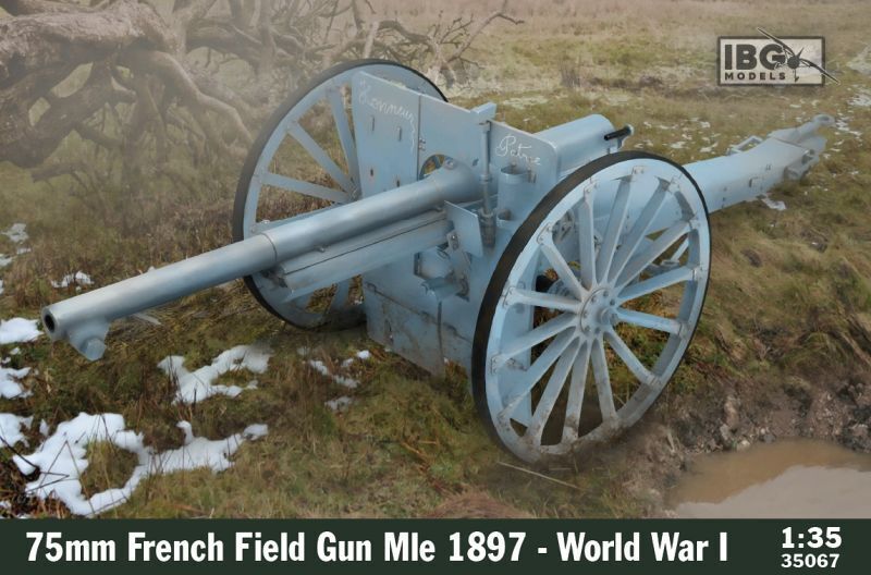 IBG35067 IBG 1/35 75mm French Field Gun Mle 1897 - World War I Plastic Model Kit [35067] IBG Models