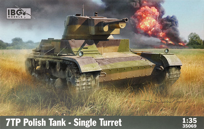 IBG35069 IBG 1/35 7TP Polish Tank - Single Turret Plastic Model Kit [35069] IBG Models