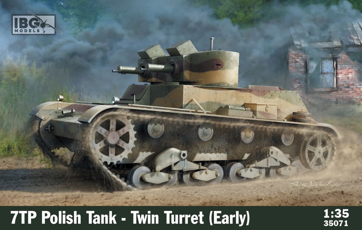 IBG35071 IBG 1/35 7TP Polish Tank-Twin Turret Plastic Model Kit [35071] IBG Models