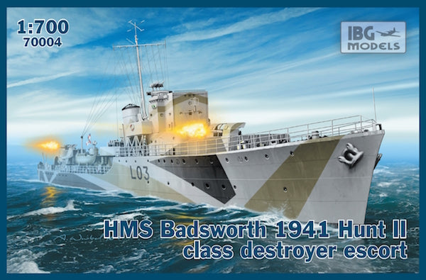 IBG700-04 IBG 1/700 HMS Badsworth 1941 Hunt II class destroyer escort Plastic Model Kit [700-04]