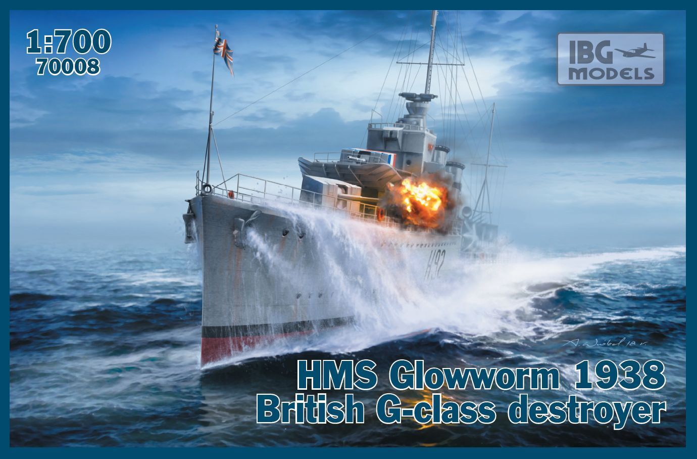 IBG700-08 IBG 1/700 HMS Glowworm 1938 British G-class destroyer     Plastic Model Kit [700-08] IBG Models