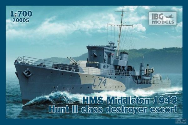 IBG70005 IBG 1/700 HMS Middleton 1943 Hunt II class destroyer Plastic Model Kit [70005]