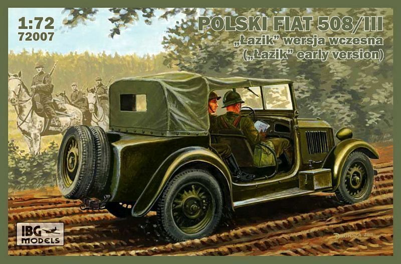 IBG72007 IBG 1/72 Polski Fiat 508/III "Lazik" wersja wczesna (Early version) Plastic Model Kit [72007]