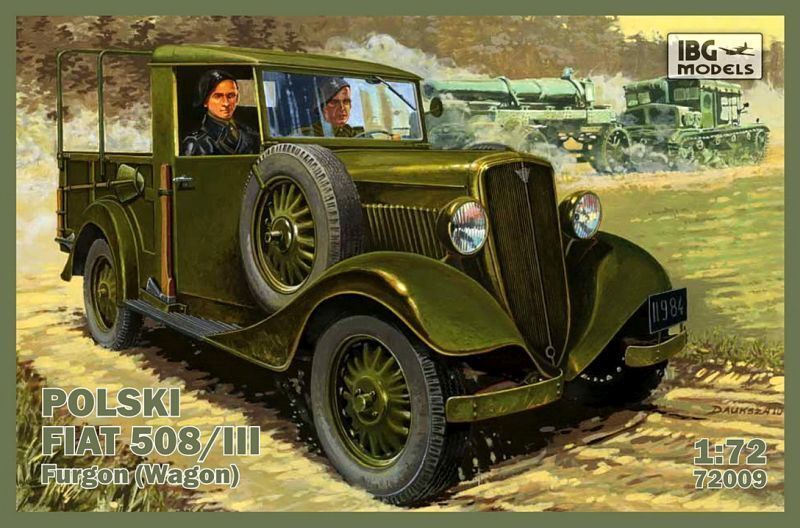 IBG72009 IBG 1/72 Polski Fiat 508/III furgon (wagon) Plastic Model Kit [72009] IBG Models