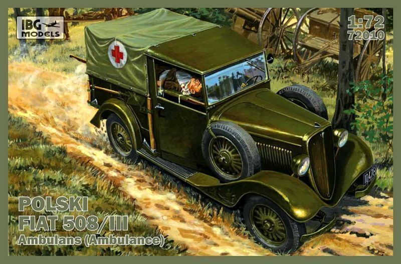 IBG72010 IBG 1/72 Polski Fiat 508/III ambulans (ambulance) Plastic Model Kit [72010] IBG Models