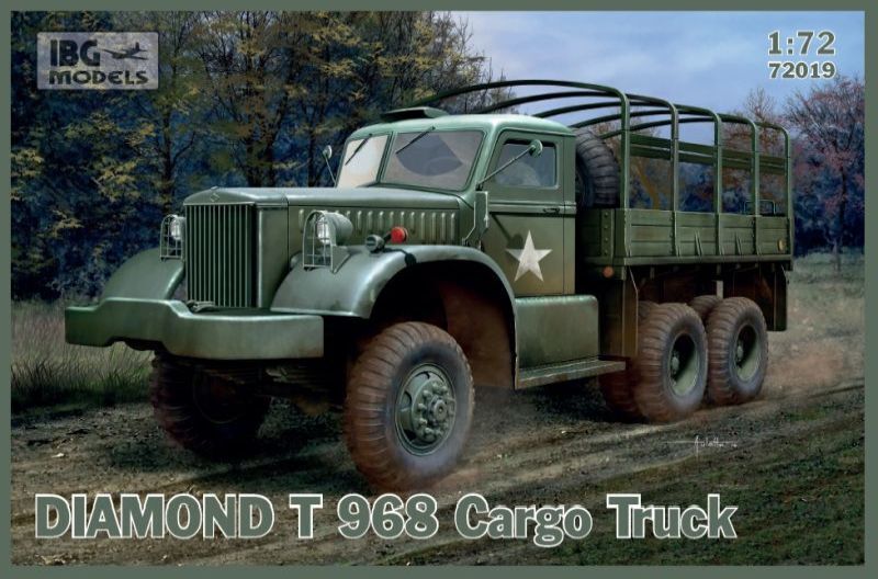 IBG72019 IBG 1/72 DIAMOND T 968 Cargo Truck Plastic Model Kit [72019] IBG Models