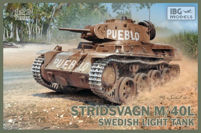 IBG72036 IBG 1/72 Stridsvagn M/40 L Swedish light tank Plastic Model Kit [72036]