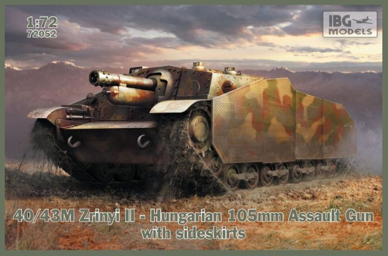 IBG72052 IBG 1/72 43M Zrinyi II Hungarian Assault Gun with sideskirts Plastic Model Kit [72052]