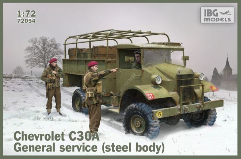 IBG72054 IBG 1/72 Chevrolet C30A General service (steel body) Plastic Model Kit [72054] IBG Models