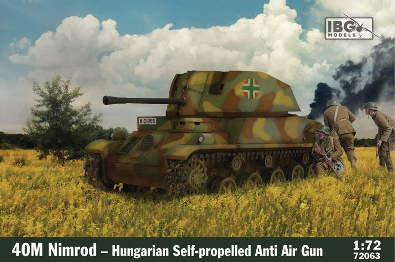 IBG72063 IBG 1/72 40M Nimrod Hungarian Anti Air Gun Plastic Model Kit