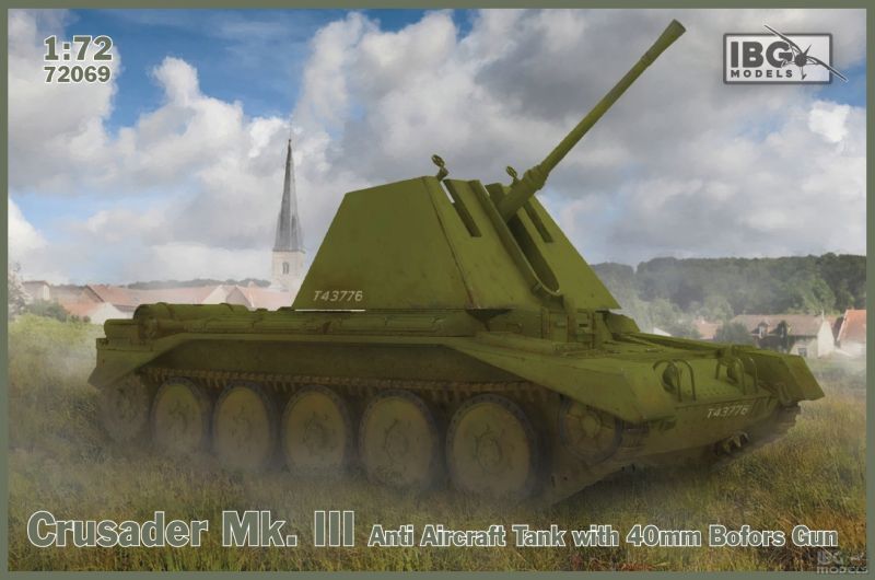 IBG72069 IBG 1/72 Crusader Mk.III Anti-Air with 40mm Bofors Plastic Model Kit [72069] IBG Models