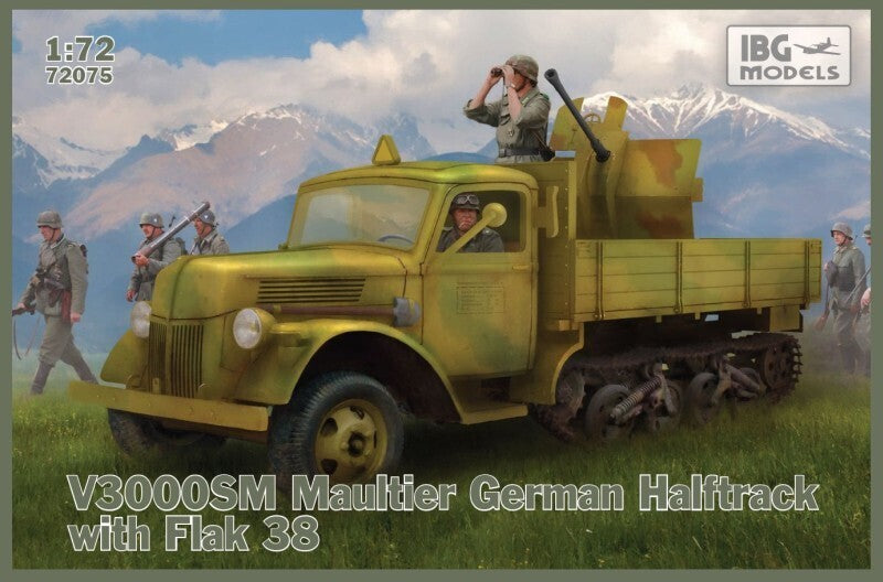 IBG72075 IBG 1/72 V3000S/SS M Maultier with Flak 38 Plastic Model Kit [72075] IBG Models